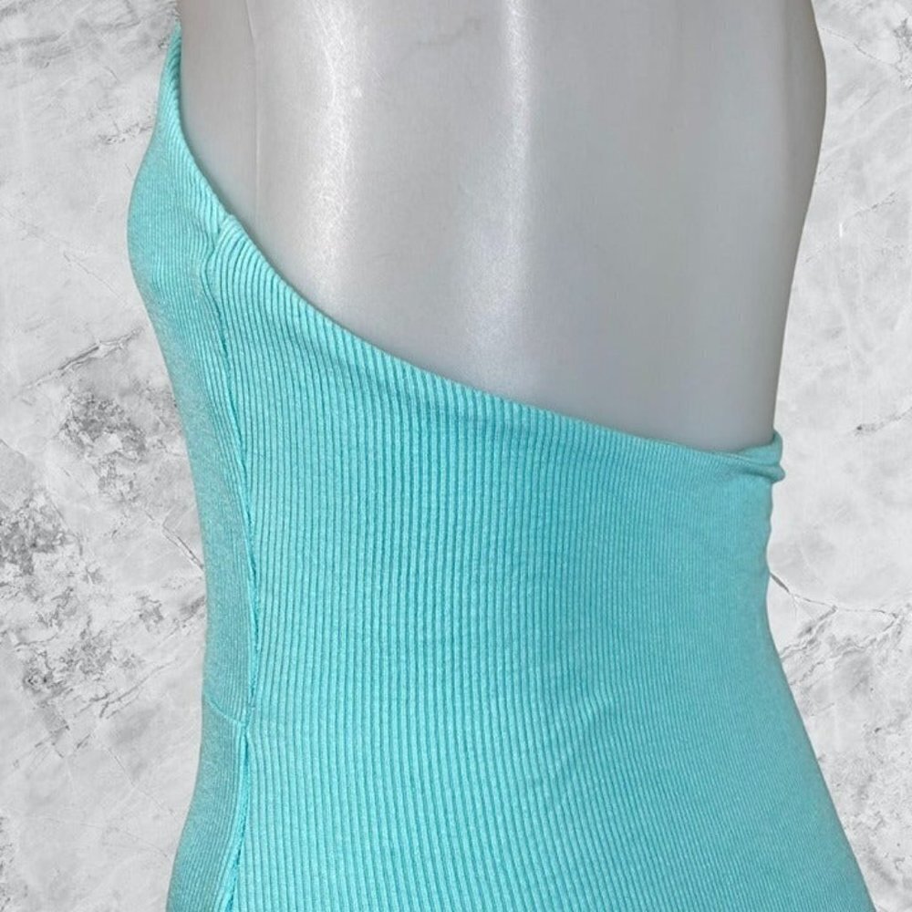 ALL THE WAYS Talia Open Back Zip Dress - Aqua - Picture 8 of 9
